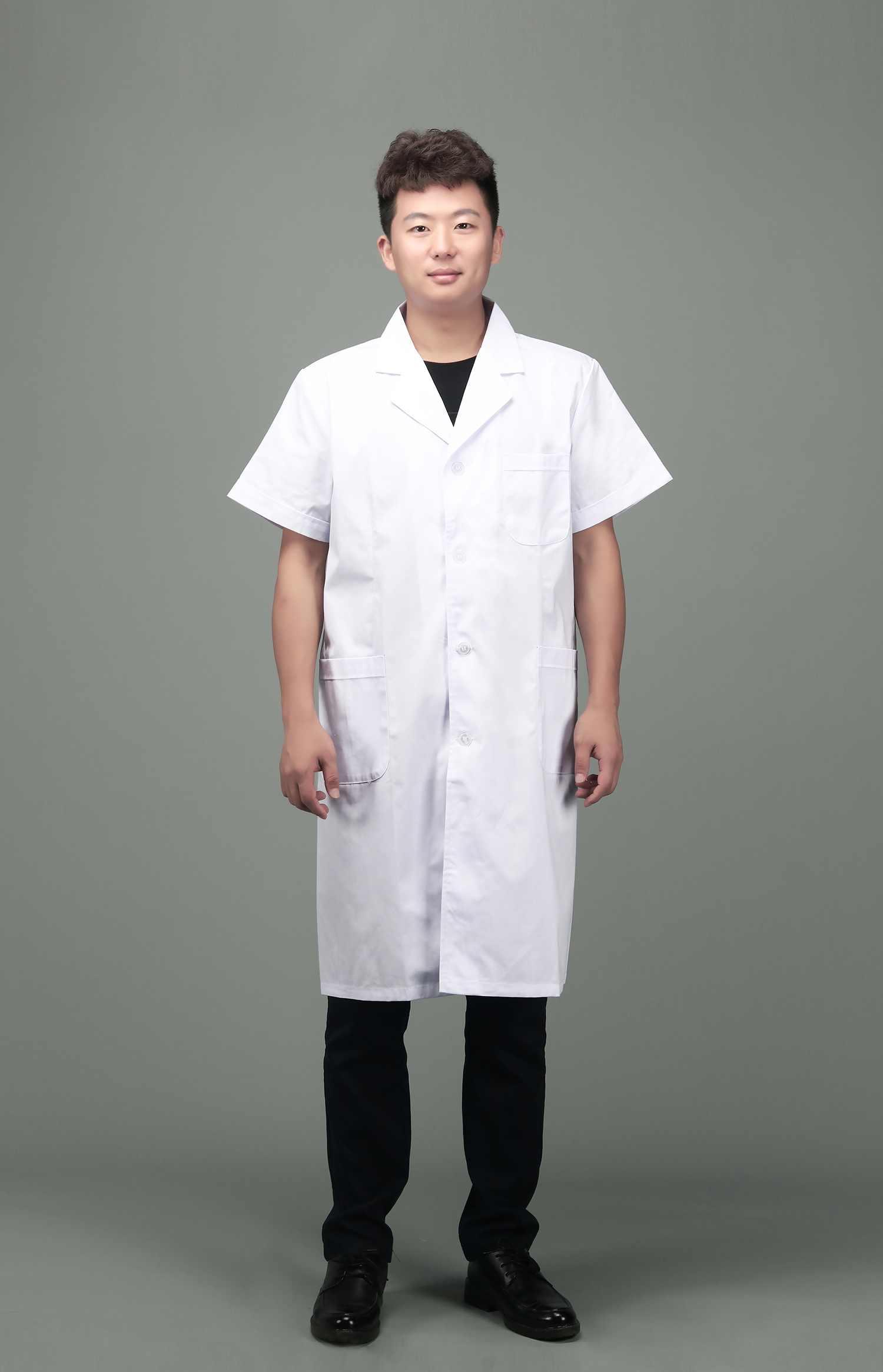 「图」白大褂短袖 白大褂长袖女白大褂短袖实验服医生短袖医用护士服图片-马可波罗网